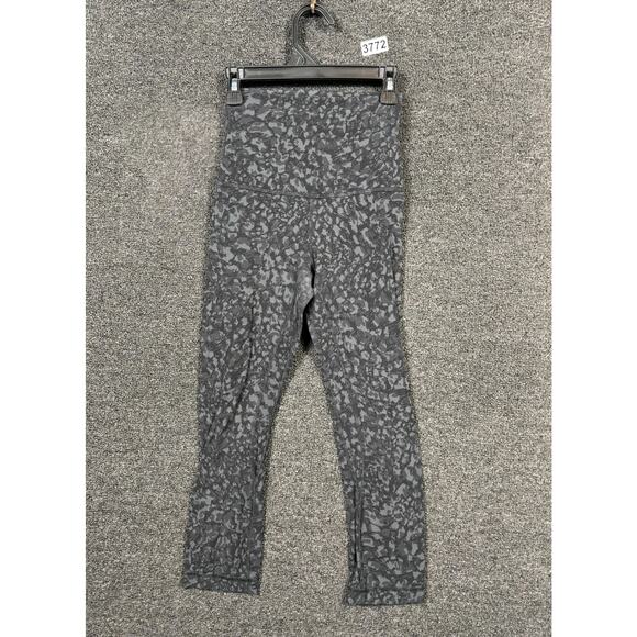 Lululemon Wunder Train High-Rise Tight 21" Heathered PU Black Asphalt Grey Sz 2 - Picture 1 of 6